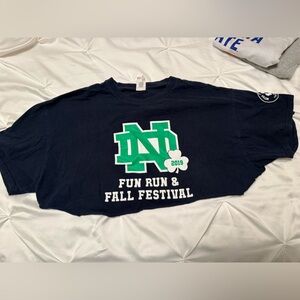 ND cropped Pattys day shirt